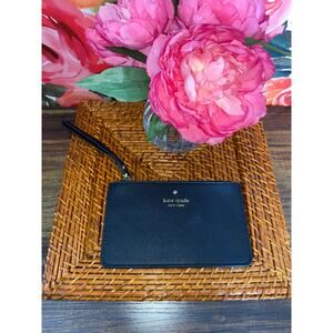 Kate Spade Black Wristlet Pouch Zip Top Clutch
